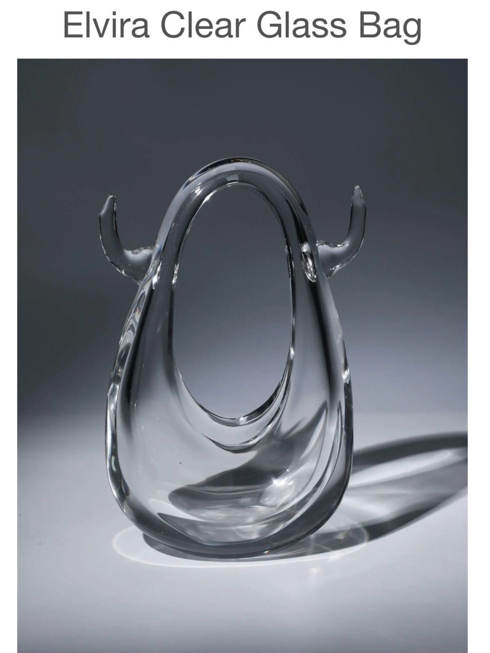 Elvira Clear Glass Art Sculpture - Clear Accent